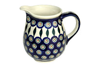 Peacock Small Pitcher Polish Pottery