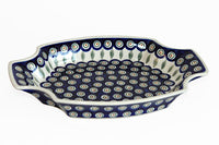 Peacock Large Serving Tray Polish Pottery