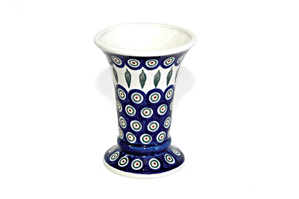 Peacock Small Vase Polish Pottery
