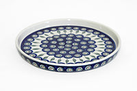 Peacock Torte Plate Polish Pottery