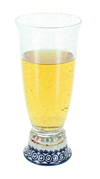 Polish Pottery Garden Bouquet Beer Glass