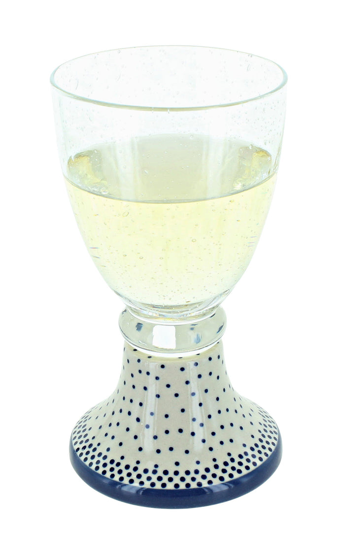 Polish Pottery Small Dots Wine Glass