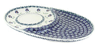 Polish Pottery Blue Daisy Breakfast Plate