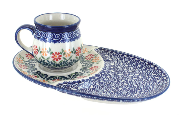 Garden Bouquet Breakfast Plate & Bubble Mug Set