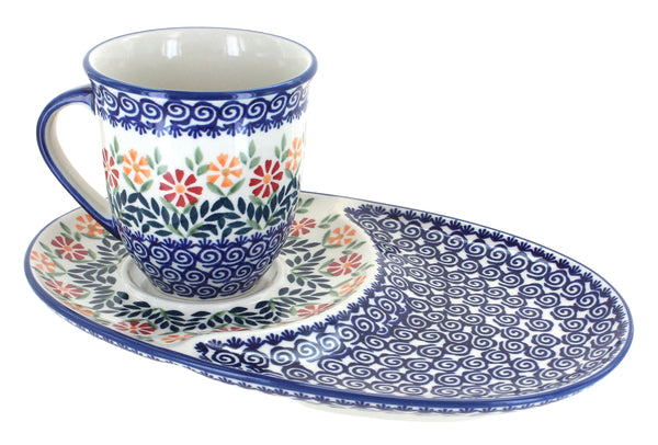 Garden Bouquet Breakfast Plate with Breakfast Mug