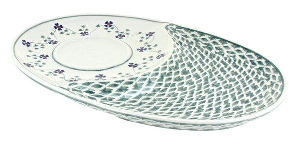 Sage Floral Breakfast Plate
