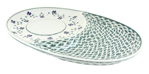 Polish Pottery Sage Floral Breakfast Plate