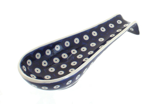 Polish Pottery Dots Medium Spoon Rest