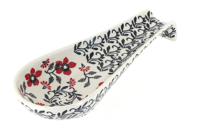 Polish Pottery Scarlett Ivy Medium Spoon Rest