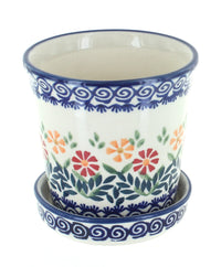 Polish Pottery Garden Bouquet Flower Pot