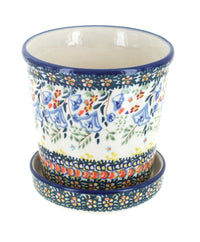 Polish Pottery Periwinkle Flower Pot