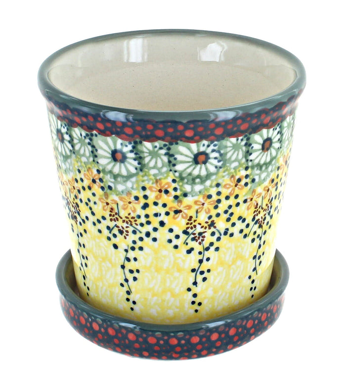 Polish Pottery Sunshine Grotto Flower Pot
