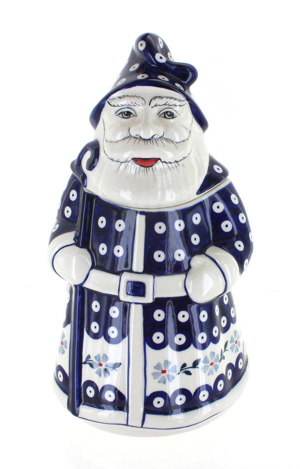 Blue Violet Santa Cookie Jar