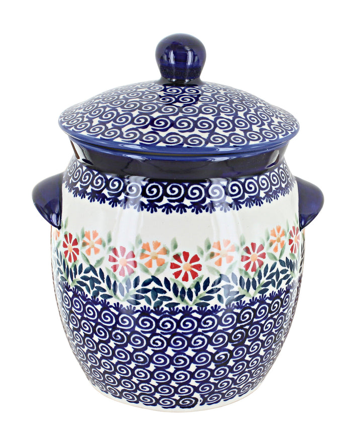 Polish Pottery Garden Bouquet Medium Container