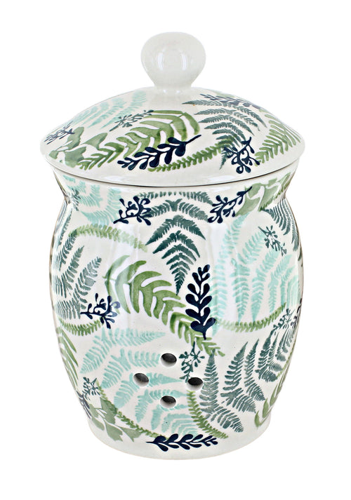Polish Pottery Woodland Fern Garlic Keeper