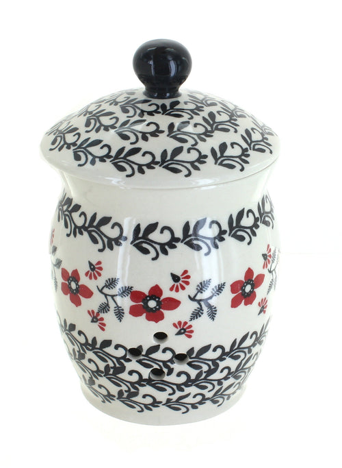 Polish Pottery Scarlett Ivy Garlic Keeper
