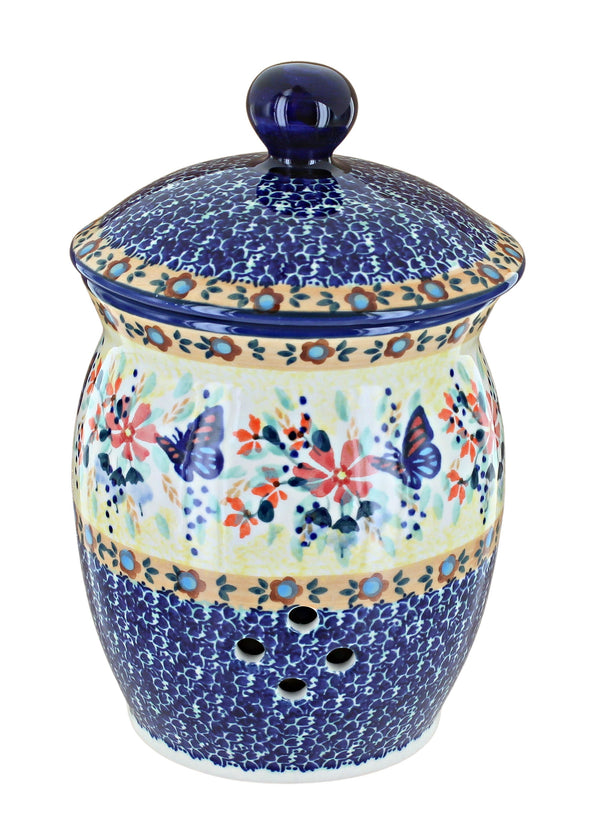 Blue Butterfly Garlic Keeper