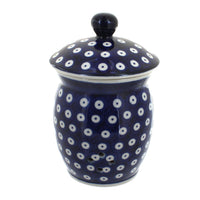 Polish Pottery Dots Garlic Keeper