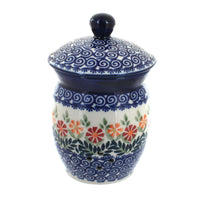 Polish Pottery Garden Bouquet Garlic Keeper