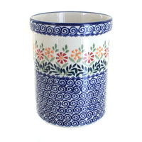 Polish Pottery Garden Bouquet Utensil Jar