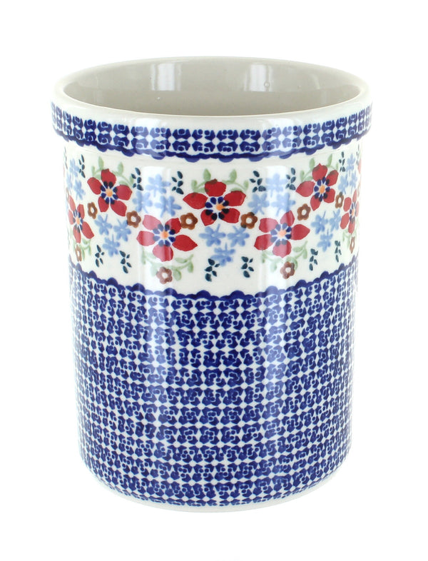 Red Poppy Utensil Jar