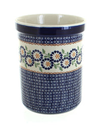 Polish Pottery Peach Blossom Utensil Jar