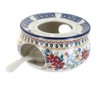 Polish Pottery Red Daisy Teapot Warmer