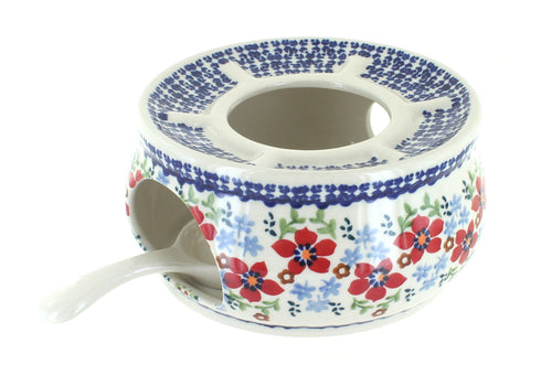 Polish Pottery Red Poppy Teapot Warmer