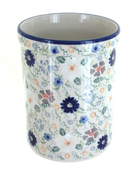 Polish Pottery Carnival Utensil Jar