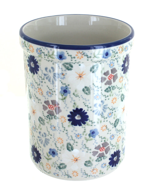 Polish Pottery Carnival Utensil Jar