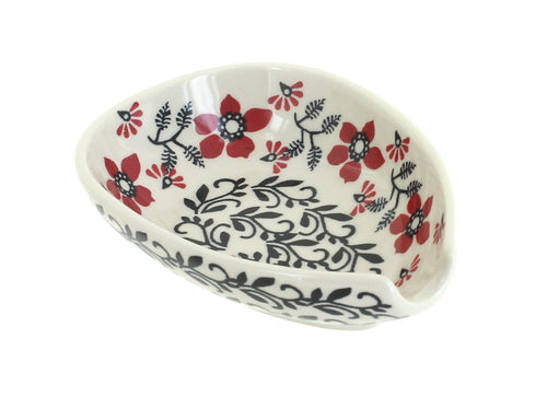 Polish Pottery Scarlett Ivy Small Spoon Rest