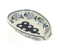 Polish Pottery Blue Violet Small Spoon Rest