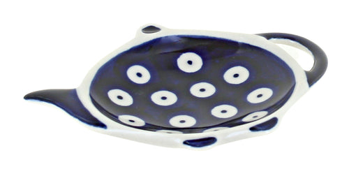 Polish Pottery Dots Teabag Holder