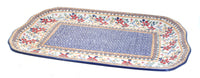 Polish Pottery Red Daisy Large Rectangular Tray
