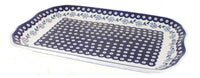 Polish Pottery Blue Violet Large Rectangular Serving Dish