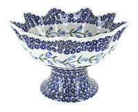 Polish Pottery Tulip Pedestal Fruit Bowl