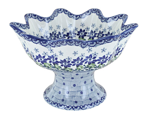 Polish Pottery Hallsey Pedestal Fruit Bowl