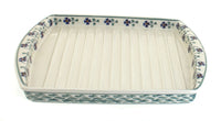 Polish Pottery Sage Floral Bacon Cooker