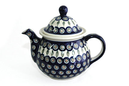 Peacock Large Teapot Polish Pottery
