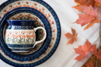 Peach Posy 16 Piece Dinner Set Polish Pottery