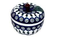 Peacock Apple Baker Polish Pottery