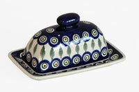 Peacock Butter Dish Polish Pottery
