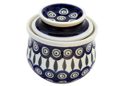 Peacock French Butter Dish Polish Pottery
