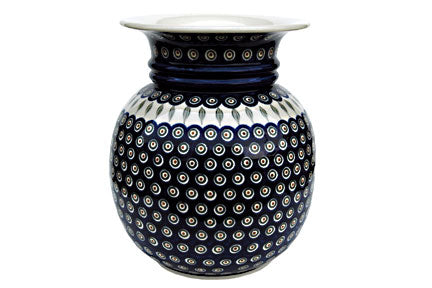 Peacock Floor Vase Polish Pottery