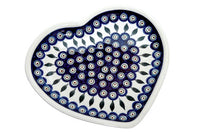 Peacock Heart Plate Polish Pottery