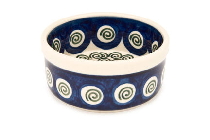 Peacock Swirl Small Ramekin Polish Pottery