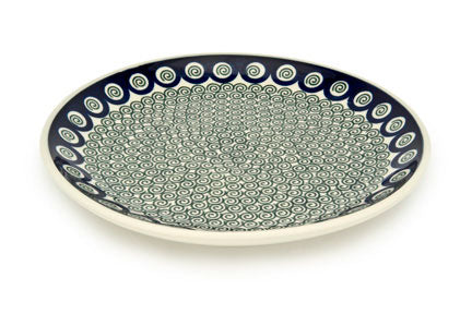 Peacock Swirl Dinner Plate Polish Pottery