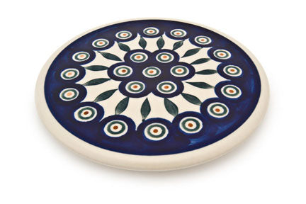 Peacock Trivet Polish Pottery