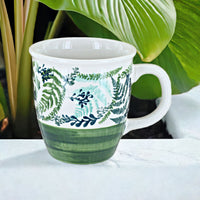 Floating Fern Coffee Mug Polish Pottery