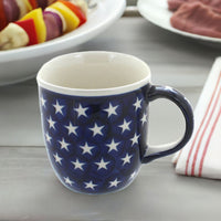Stars Plain Coffee Mug Polish Pottery